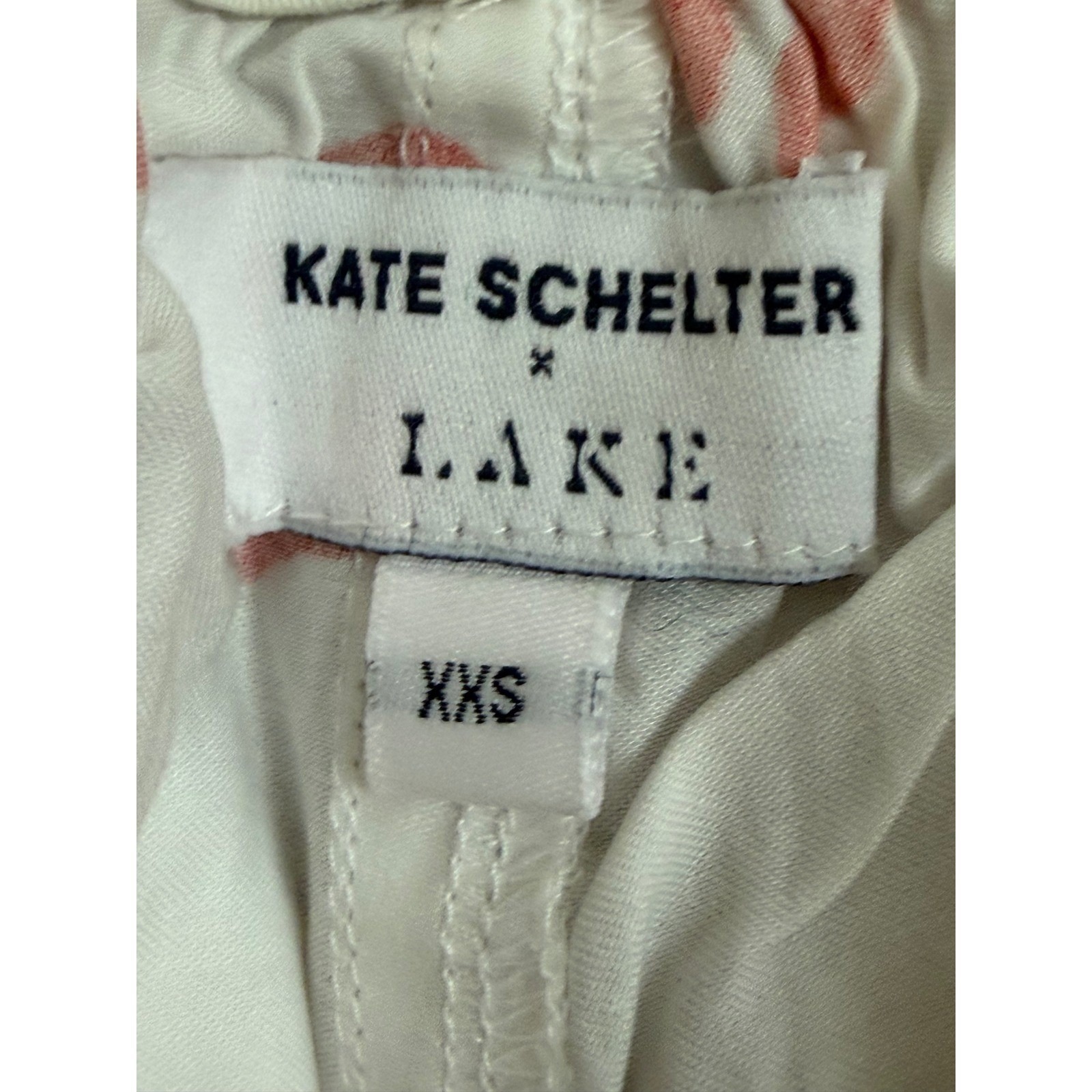 Lake Kate Schelter Pajama Shorts Womens Size Xxs White Red Lips Cotton Sleepwear — image 4 of 8